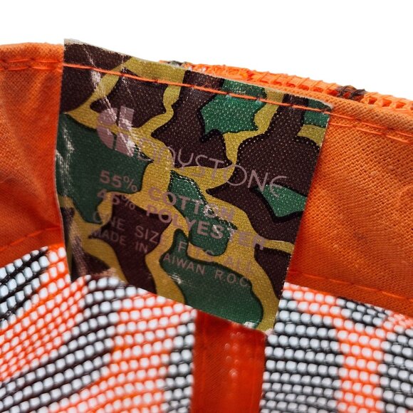 Camanche Hills Hunting Preserve Orange Camo Snapback Trucker Hat Drystone - Picture 11 of 11